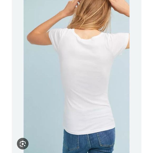 Michael Stars T-Shirt for Anthropologie Size XS/S Basic White Shine Tee Top USA - Picture 3 of 12